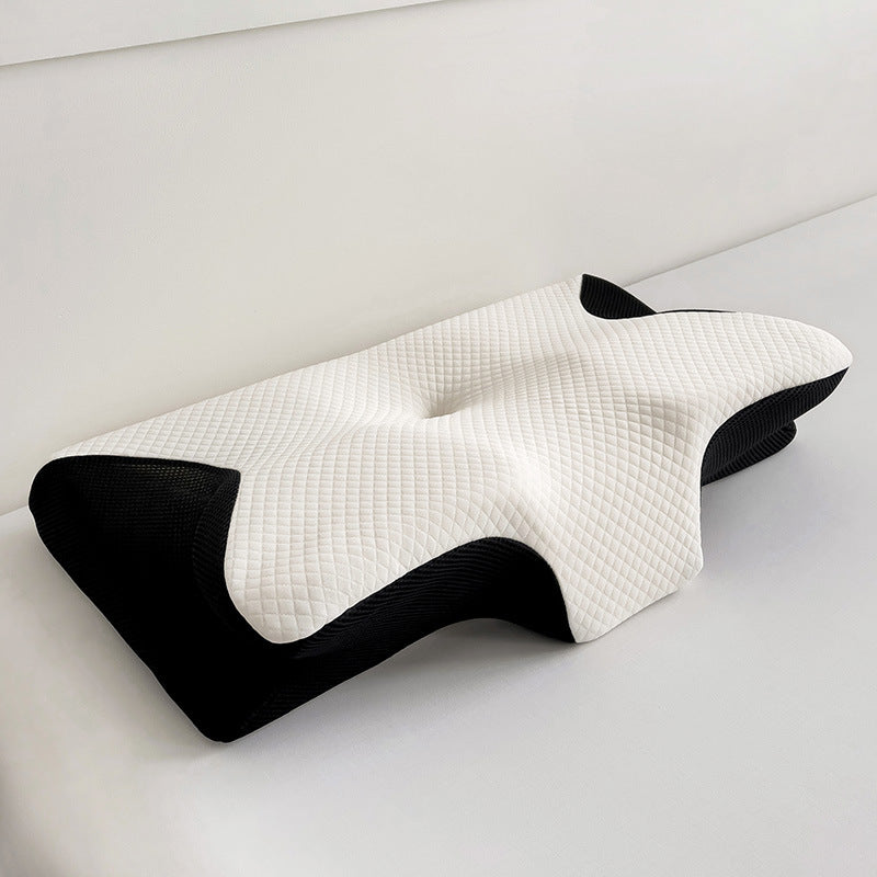 Neck support memory pillow with pillowcase